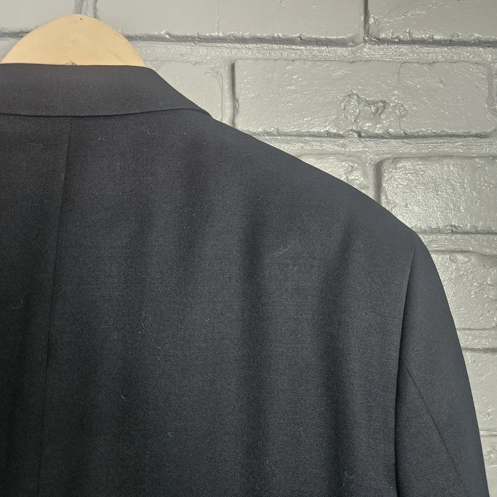 Lords‎ Of London Patrick James Men Wool Earl Jacket 44R Black Blazer Gold Button